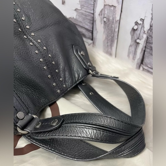 Michael Kors silver metallic studded Astor satchel bag EUC - Picture 2 of 10